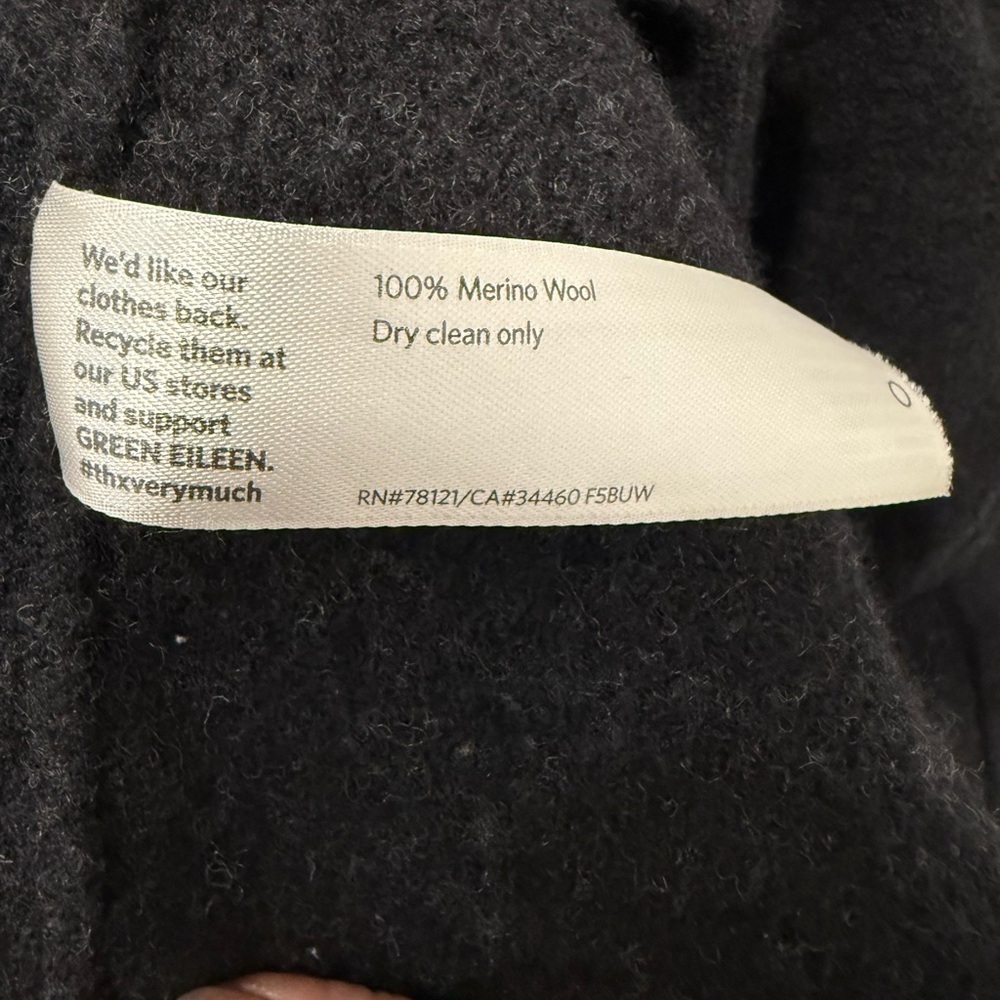 Eileen Fisher 100% Merino Wool Open Front Jacket Cardigan – Size M - Picture 7 of 7
